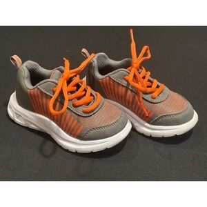 KIDGETS - Toddler Sneaker Shoes Size 8 - Lights Up / Orange and Gray